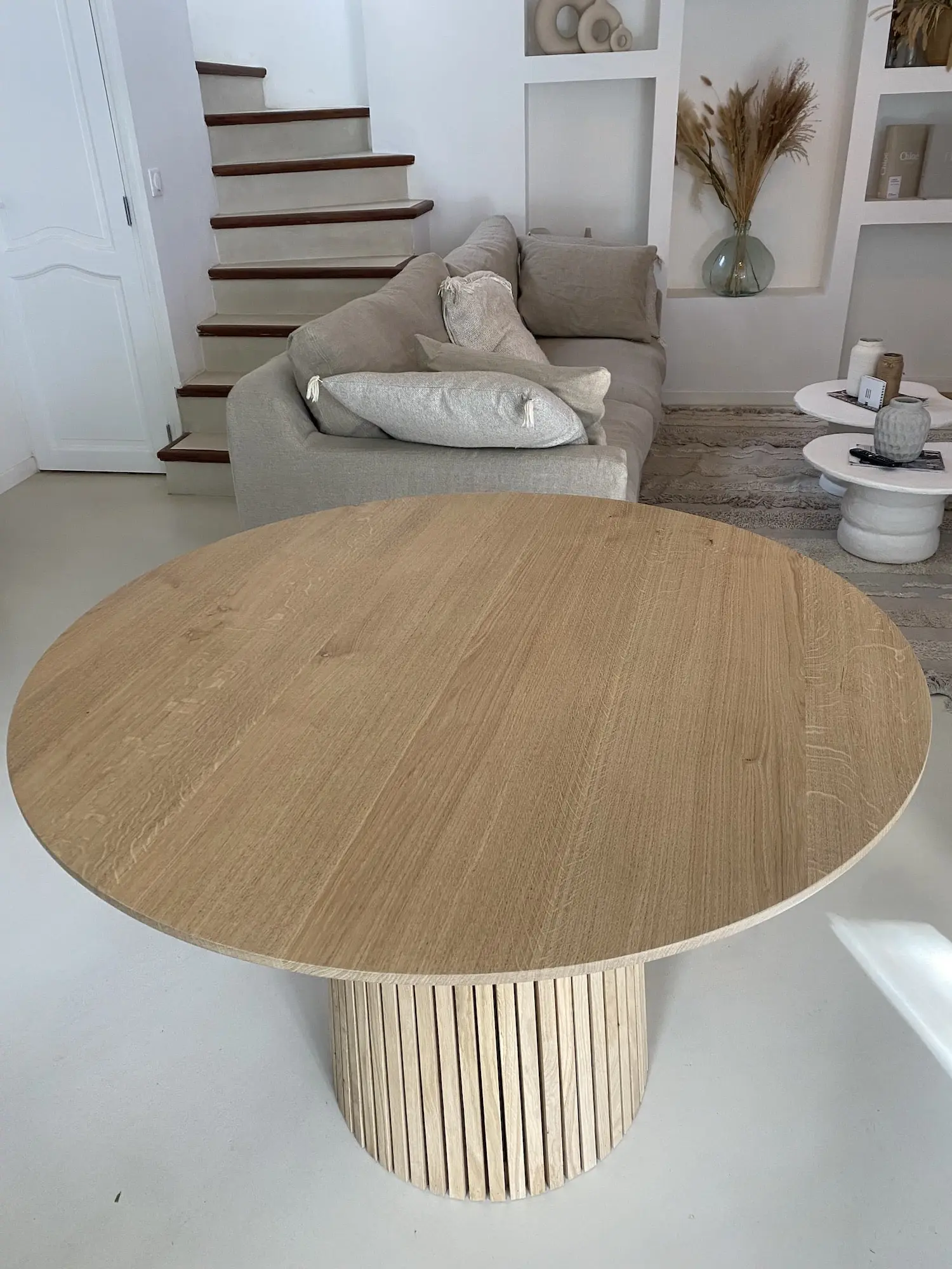Table ronde chêne