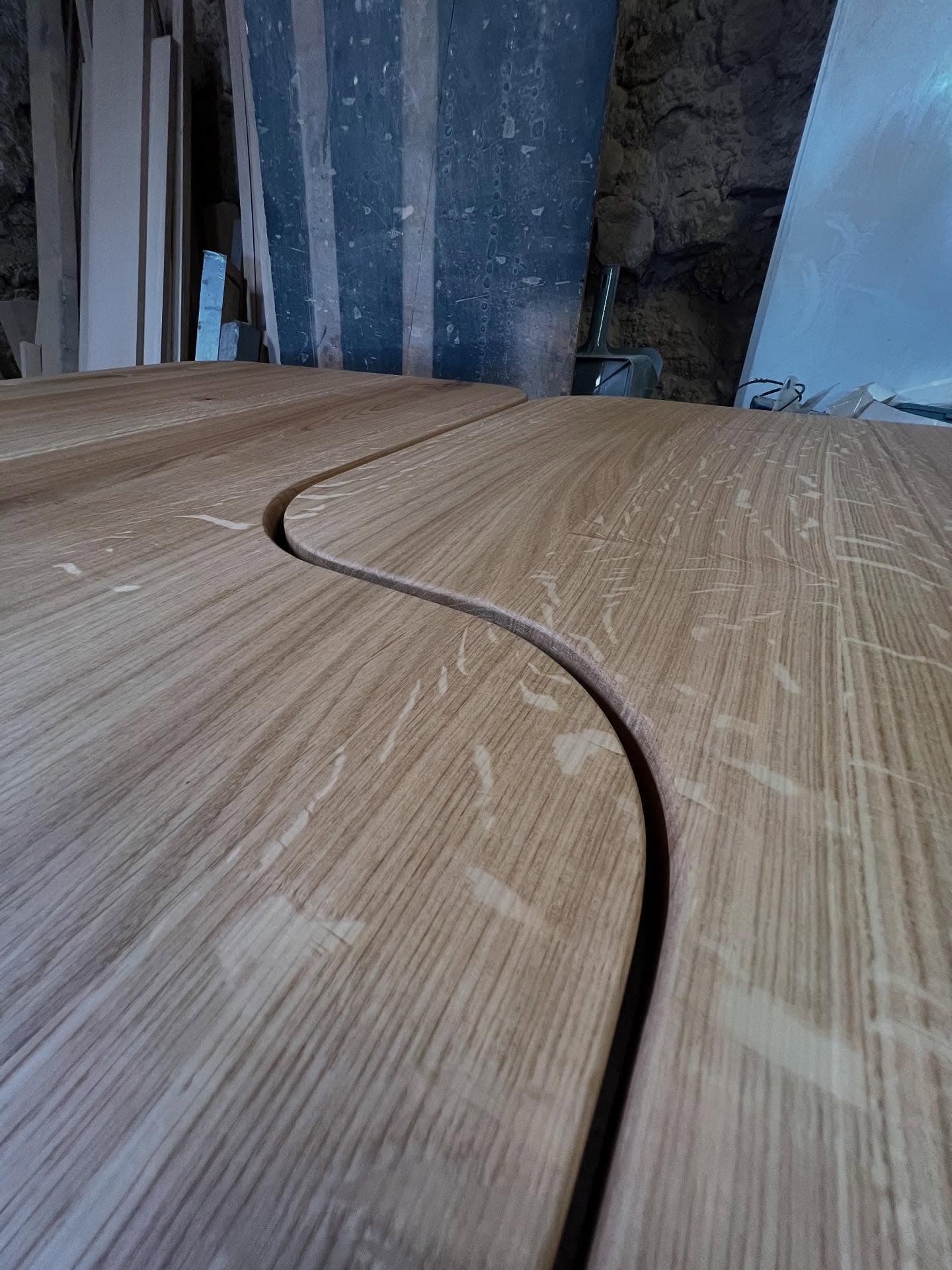 Tables basses emboîtables, chêne massif